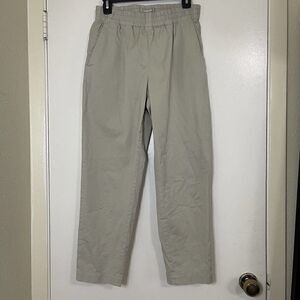 EVERLANE Stone beige pull on cotton khaki chino pants size US 6